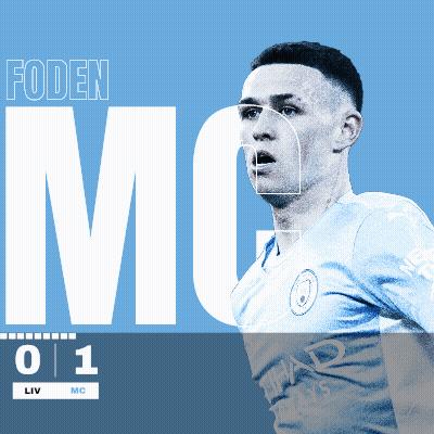 A Poster Of A Soccer Player With The Name Foden On It GIF
