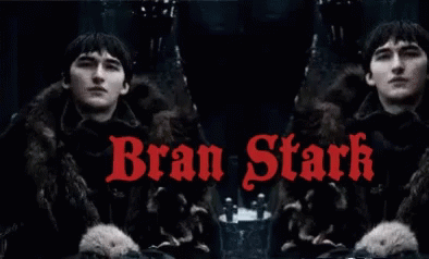 A Poster Of Bran Stark With A Fur Coat GIF