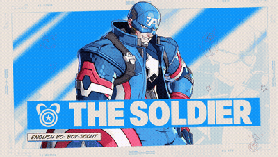 A Poster Of Captain America With The Words The Soldier GIF