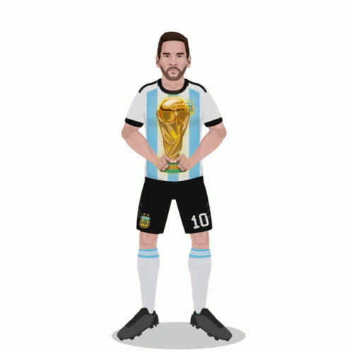 A Poster Of Lionel Messi From Argentina GIF