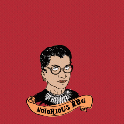 A Poster Of Notorious Rbg With A Quote GIF
