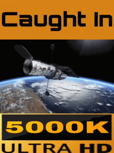 A Poster That Says 5000K Ultra Hd With A Picture Of The Earth GIF