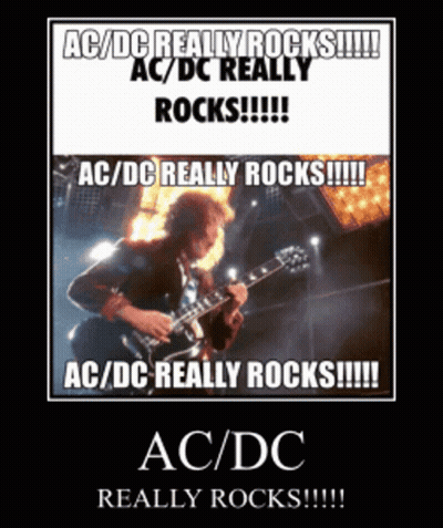 A Poster That Says Ac/dc Really Rocks On It GIF