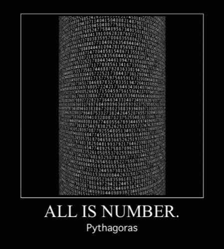 A Poster That Says ' All Is Number ' On It GIF