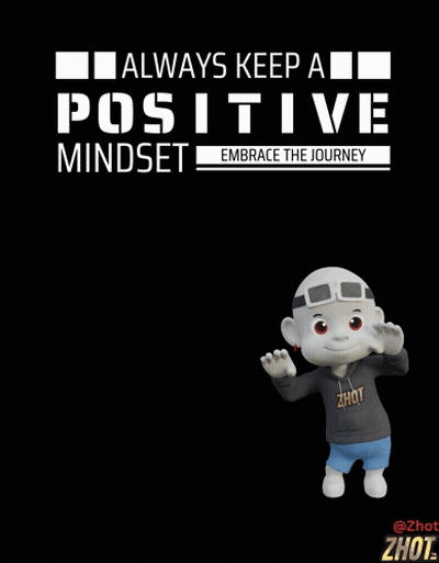 A Poster That Says Always Keep A Positive Mindset Embrace The Journey GIF