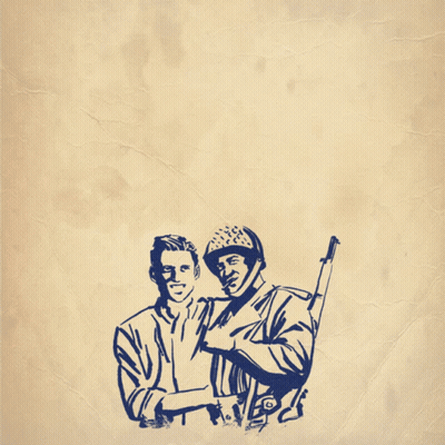 A Poster That Says " Americans Fought For Our Country Now We Must Hold The Line And Protect " GIF