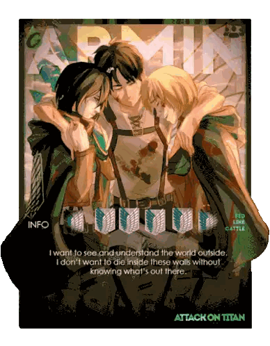 A Poster That Says Attack On Titan On The Top Sticker