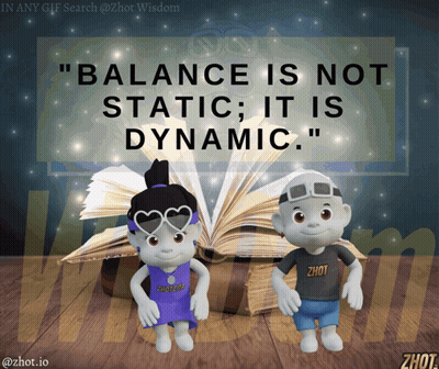A Poster That Says Balance Is Not Static GIF