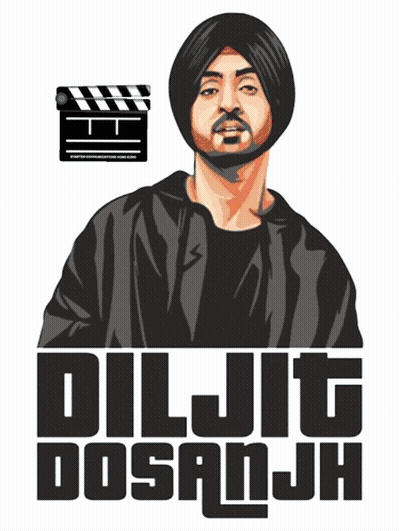 A Poster That Says Banned Diljit Dosanjh With A Picture Of A Man GIF