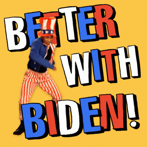 Better With Biden Poster With Uncle Sam GIF
