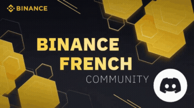 A Poster That Says Binance French Community GIF