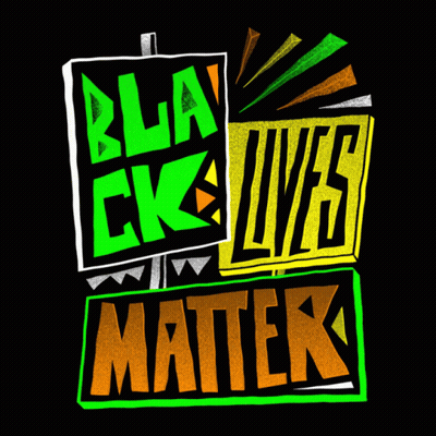 A Poster That Says Bla Ck Lives Matter GIF