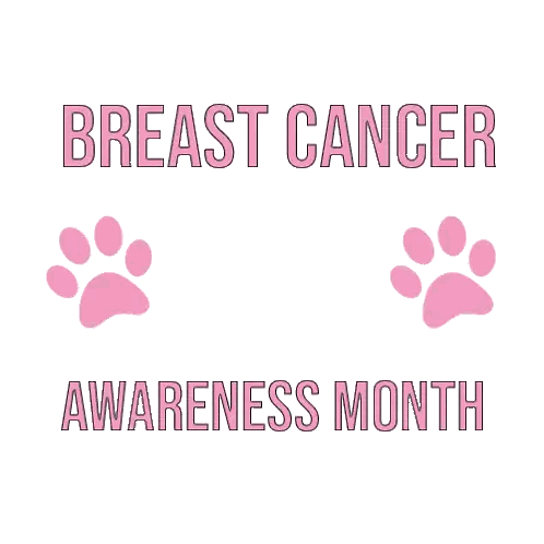 A Poster That Says Breast Cancer Awareness Month Sticker