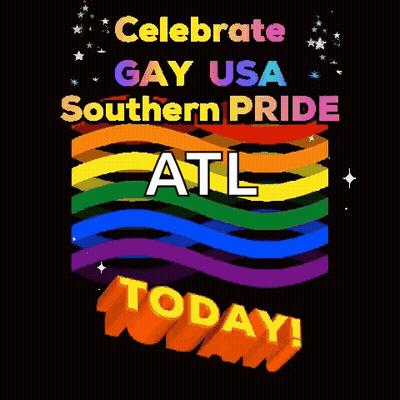 A Poster That Says " Celebrate Gay Usa Southern Pride Today " GIF