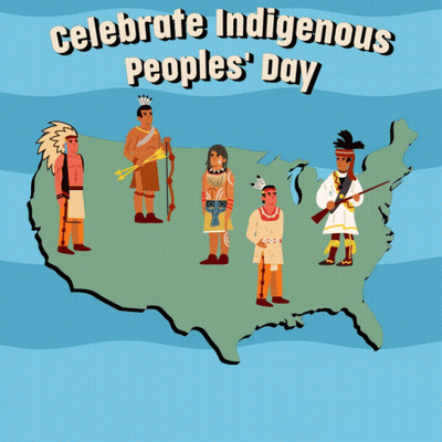 A Poster That Says Celebrate Indigenous Peoples ' Day GIF