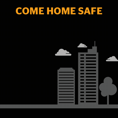 A Poster That Says Come Home Safe We Wish You All A Happy Valentines Day GIF