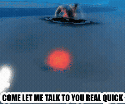 A Poster That Says " Come Let Me Talk To You Real Quick " On It GIF
