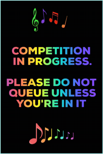 A Poster That Says Competition In Progress On It GIF