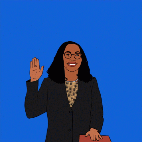A Poster That Says Confirm Judge Ketani Brown Jackson GIF
