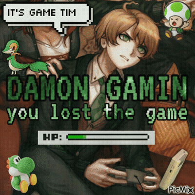 A Poster That Says Damon Gamin You Lost The Game GIF