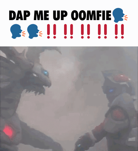 A Poster That Says ' Dap Me Up Oomfie ' At The Top Of It GIF