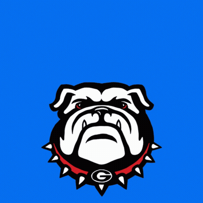 A Poster That Says Dawgs Vote Early With A Picture Of A Bulldog GIF