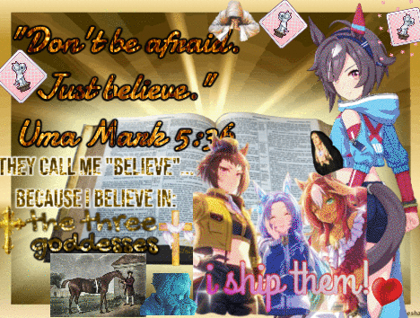 A Poster That Says " Don 'T Be Afraid Just Believe " On It GIF
