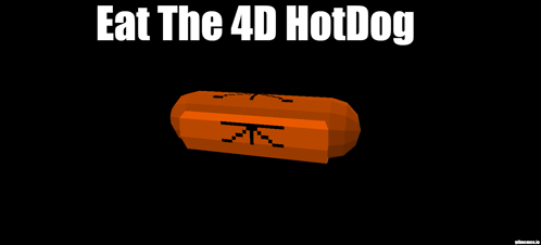 A Poster That Says Eat The 4D Hotdog On It GIF