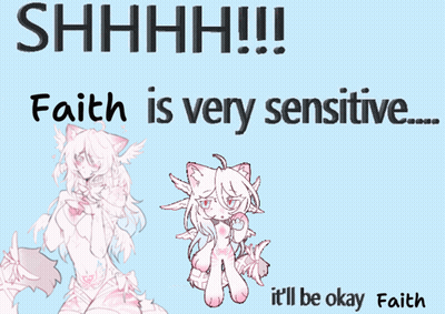 A Poster That Says Faith Is Very Sensitive GIF