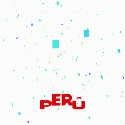 A Poster That Says Feliz Bicentenario Peru With A Llama A Chicken And A Guinea Pig GIF