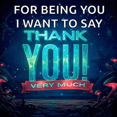 A Poster That Says For Being You I Want To Say Thank You GIF