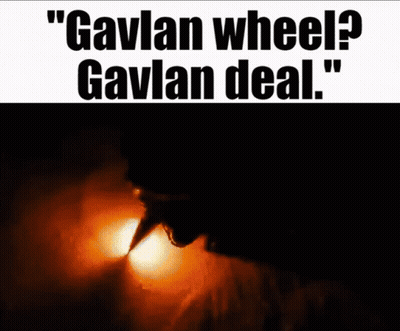 A Poster That Says Gavlan Wheel On It GIF