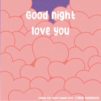 A Poster That Says Good Night Love You With A Corgi In The Clouds GIF