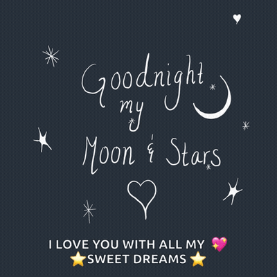 A Poster That Says Goodnight My Moon And Stars On It GIF