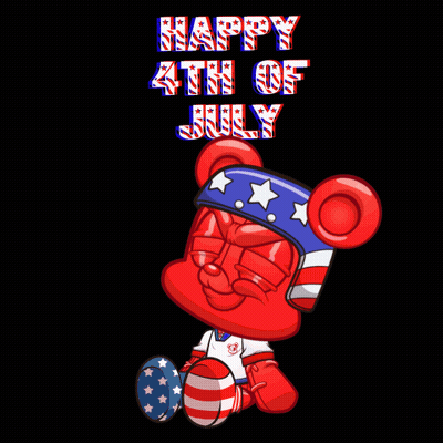A Poster That Says Happy 4Th Of July On It GIF