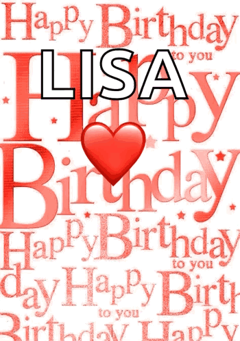 A Poster That Says Happy Birthday Lisay To You GIF