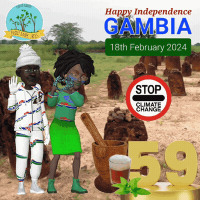 A Poster That Says Happy Independence Gambia GIF