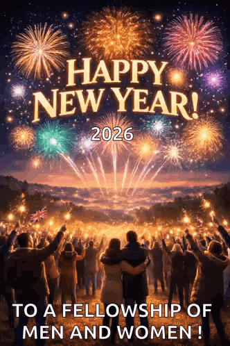 A Poster That Says Happy New Year 2026 On It GIF