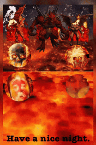 A Poster That Says Have A Nice Night With A Collage Of Images GIF