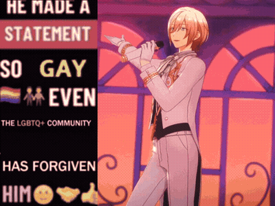 A Poster That Says He Made A Statement So Gay Even And Has Forgiven Him GIF