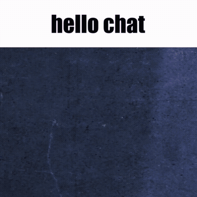 A Poster That Says Hello Chat With A Picture Of A Woman GIF
