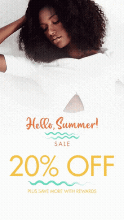 A Poster That Says Hello Summer Sale And 20 % Off GIF