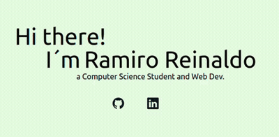 A Poster That Says Hi There I 'M Ramiro Reinaldo On It GIF