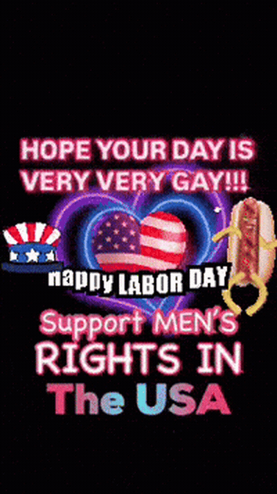 A Poster That Says " Hope Your Day Is Very Very Gay !!! " GIF