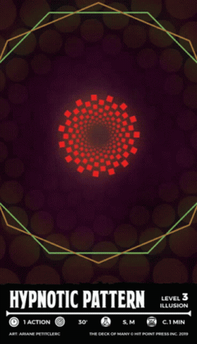 A Poster That Says Hypnotic Pattern Level 3 On It GIF