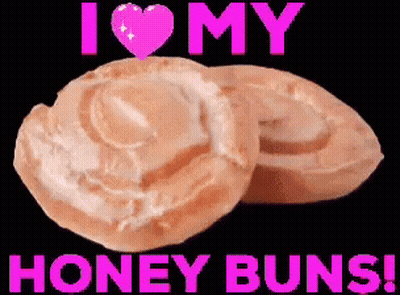 A Poster That Says I Heart My Honey Buns GIF