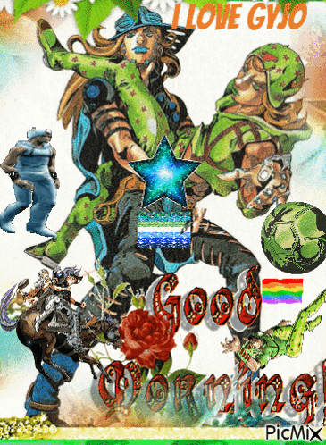 A Poster That Says I Love Gyjo Good Morning On It GIF