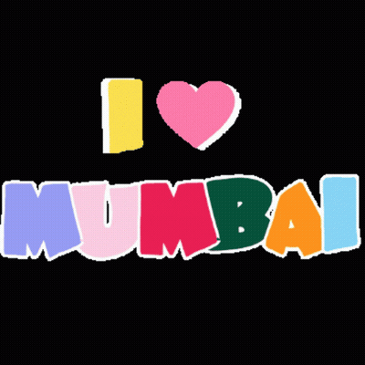 A Poster That Says I Love Mumbai With A Heart GIF