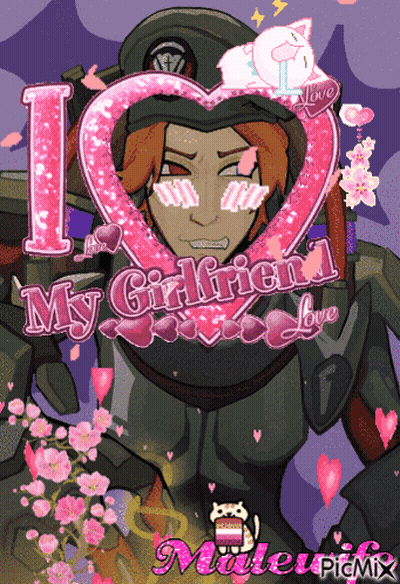A Poster That Says I Love My Girlfriend Love On It GIF