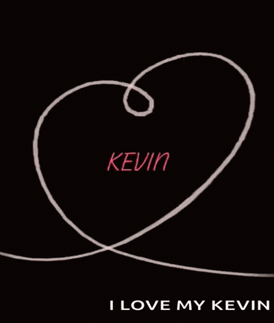 A Poster That Says I Love My Kevin On It GIF